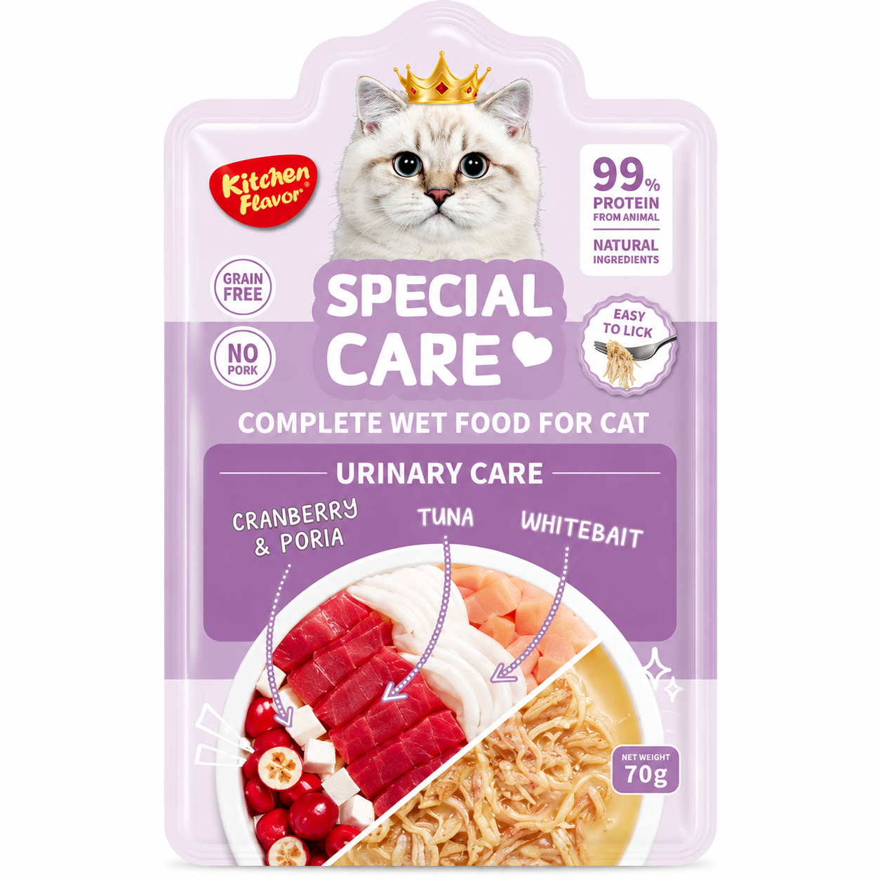 Kitchen Flavour Special Care Complete Cat Food Pouch Urinary Care 70gm