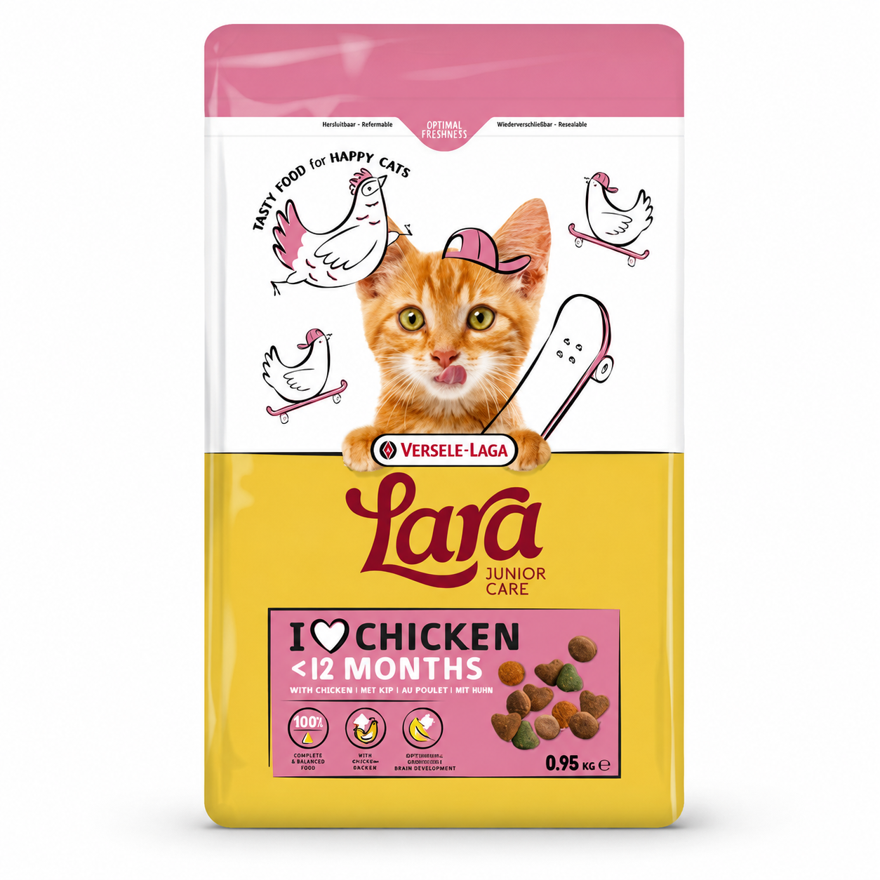 Lara Dry Cat Food Junior Care Chicken 950gm