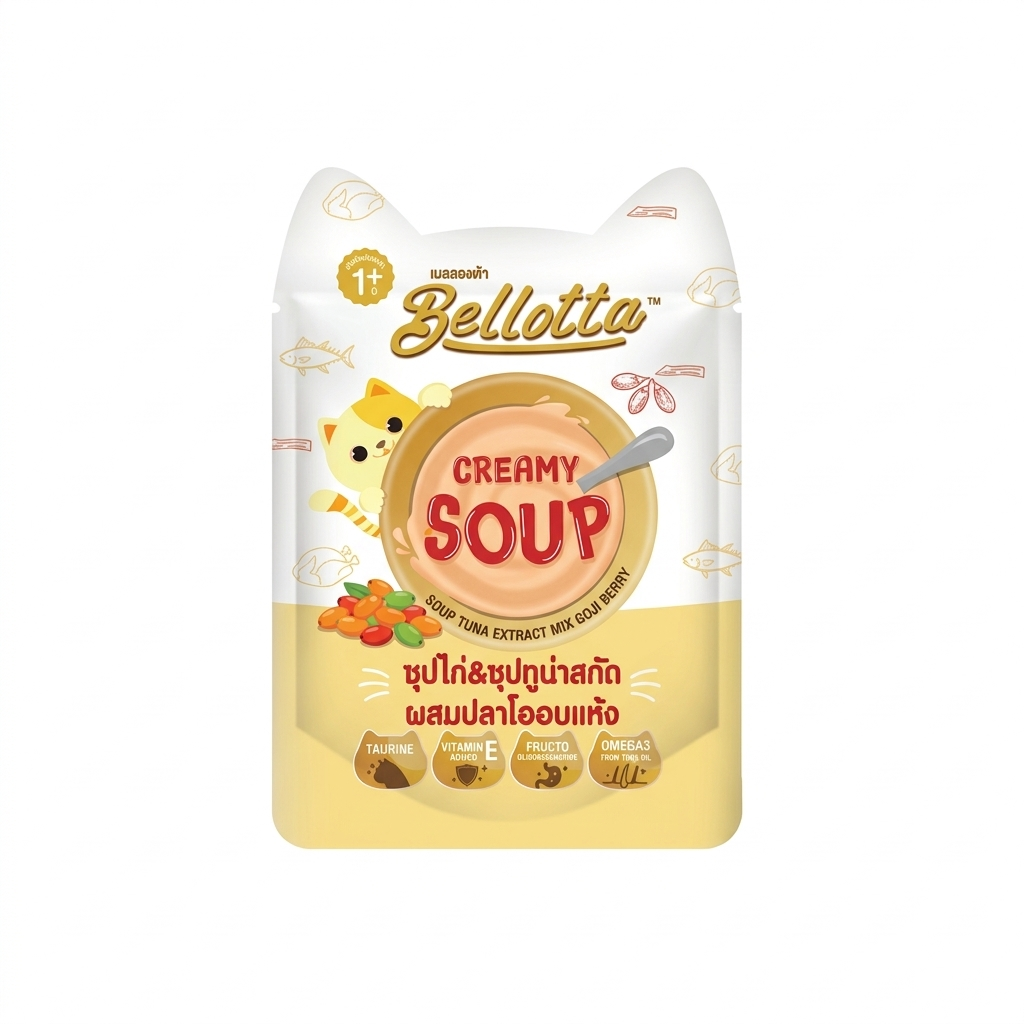 Bellotta Clear Soup Tuna & Chicken Extract Mix Katsuobushi 40gm