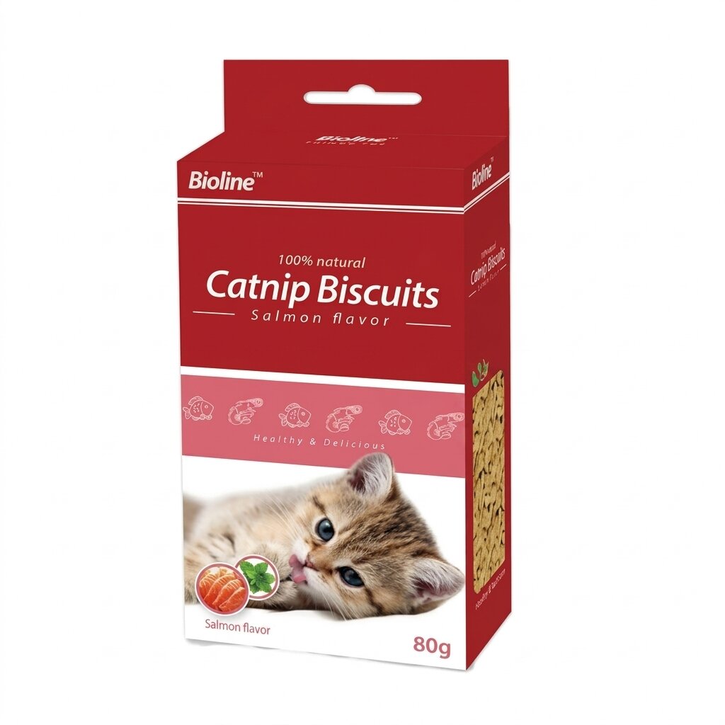 Bioline Catnip Biscuits Salmon 80g