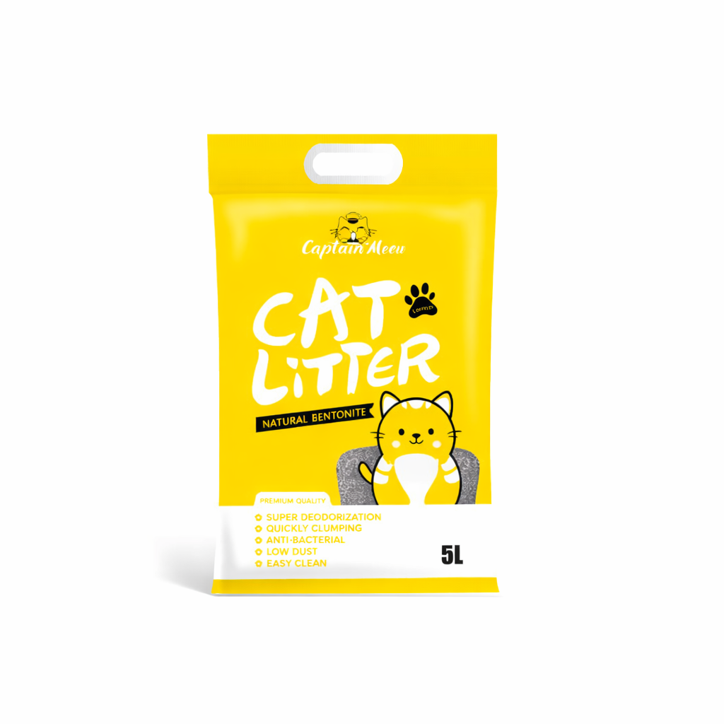 Captain Meow Natural Bentonite Lemon Flavour Cat Litter