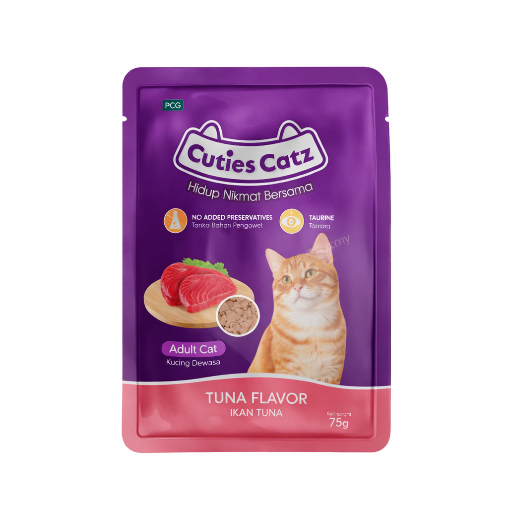 Cuties Catz Adult Pouch Tuna Flavour 75g