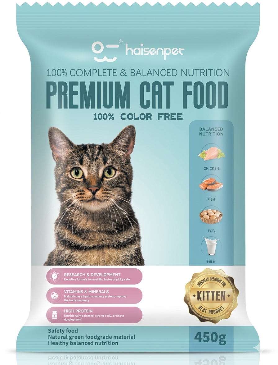Haisenpet Premium Dry Cat Food Kitten Chicken, Fish, Egg & Milk