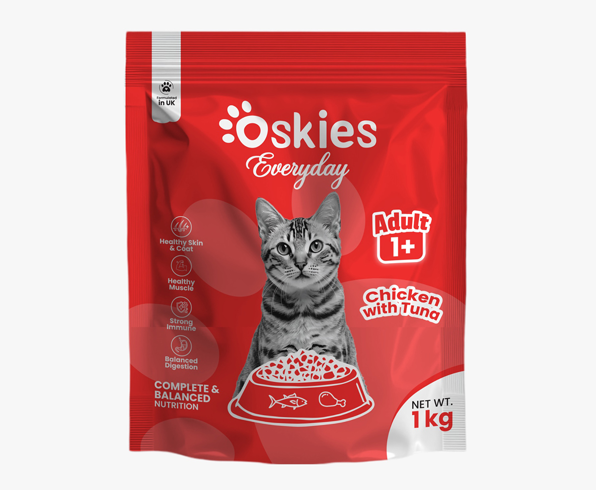 Oskie Dry Food Adult Chicken with Tuna- 1 KG