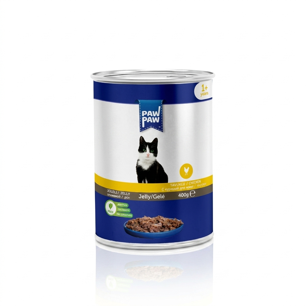 Paw Paw Adult Canned Food Chicken Tavuklu in Jelly 400g