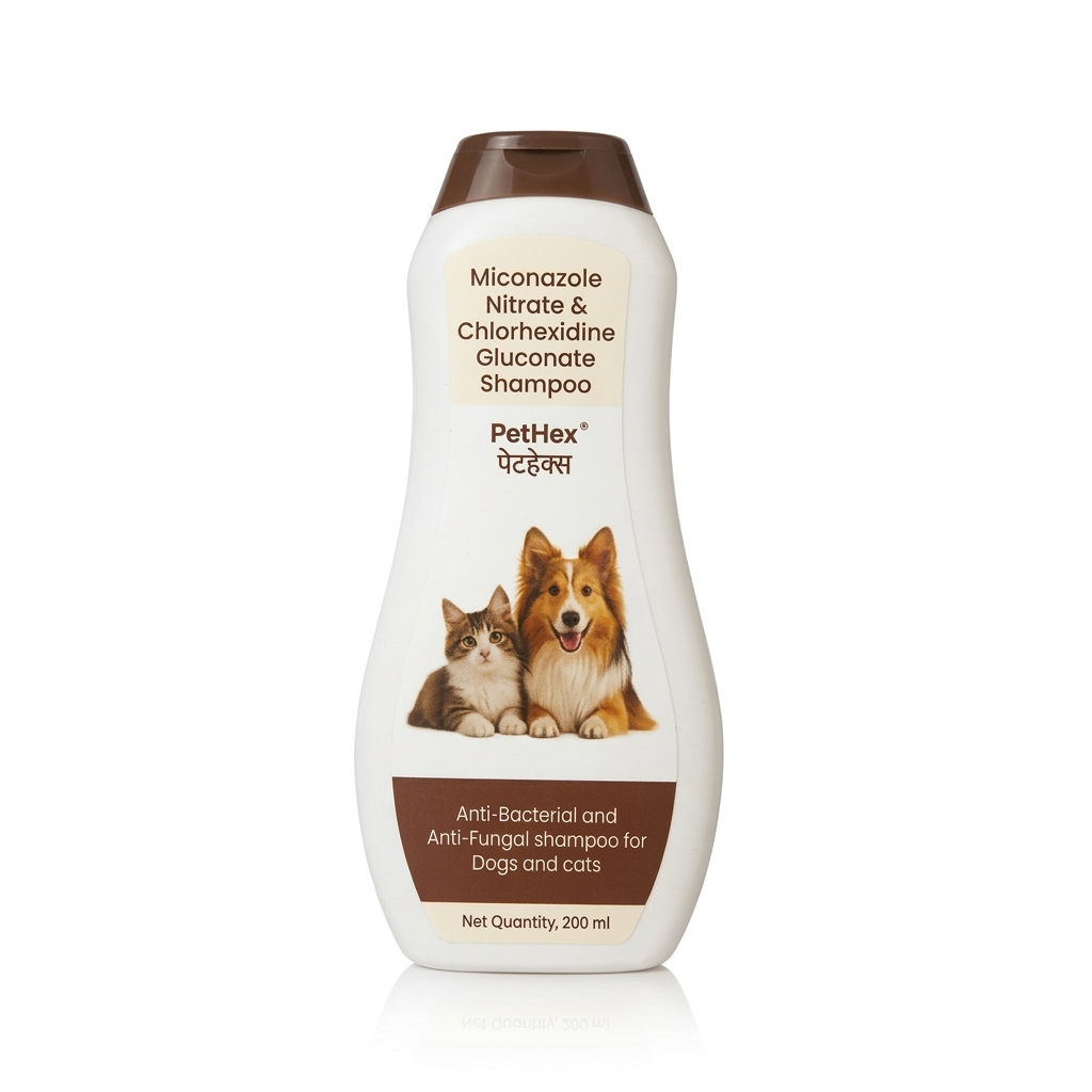 Pethex Anti-Bacterial & Anti-Fungal Medicated Shampoo 200 ml