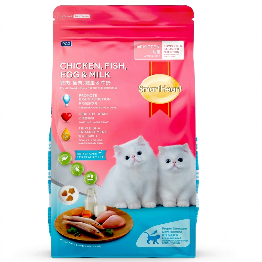 SmartHeart Dry Food Kitten Chicken, Fish, Egg & Milk
