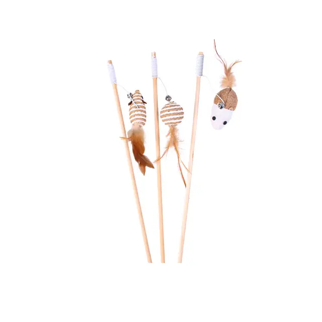 Wooden Stick Teaser Toy for Pet